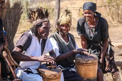 Musicians playing traditional drums