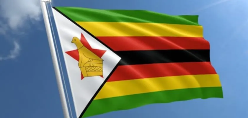The flag of Zimbabwe