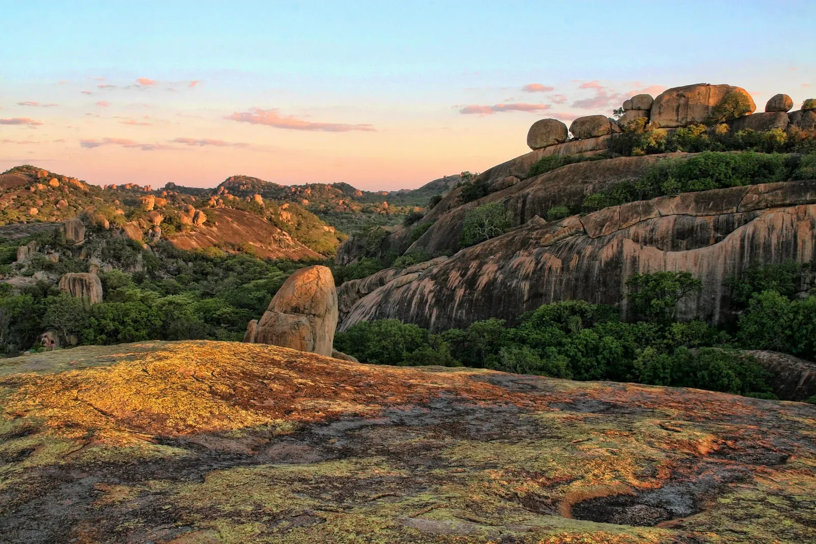 Granite kopjes and balancing rocks in the Matobo Hills