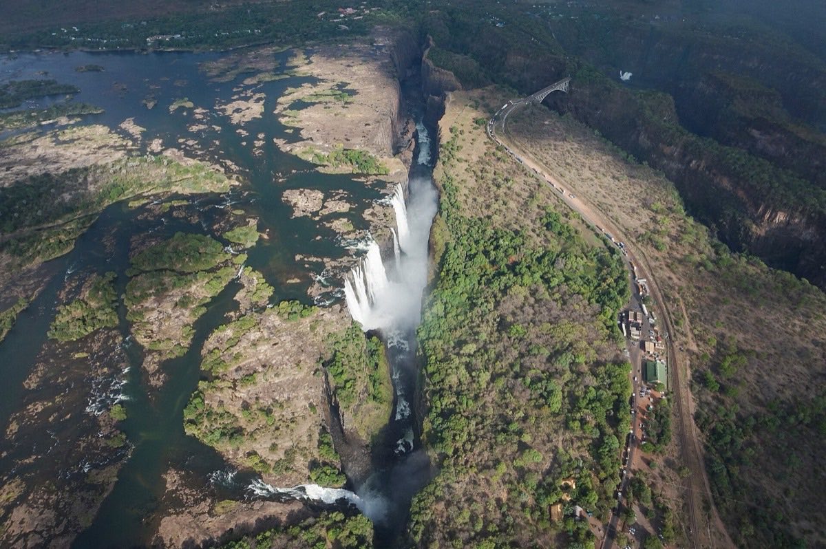 Victoria Falls seen from the air
